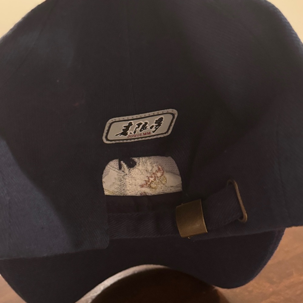 Navy Dragon Embroidered Japan Cap - Picture 2 of 6